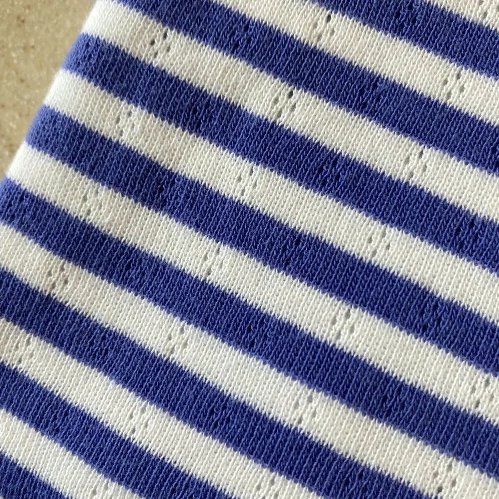 OLD NAVY Periwinkle (Purple Blue) White NWOT Striped Top Girls XL 14